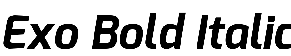 Exo Bold Italic Yazı tipi ücretsiz indir